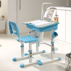   Vipack Comfortline 301 kék-fehér állítható gyerekíróasztal székkel
