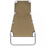 tópszínű állítható háttámlás összecsukható napozóágy