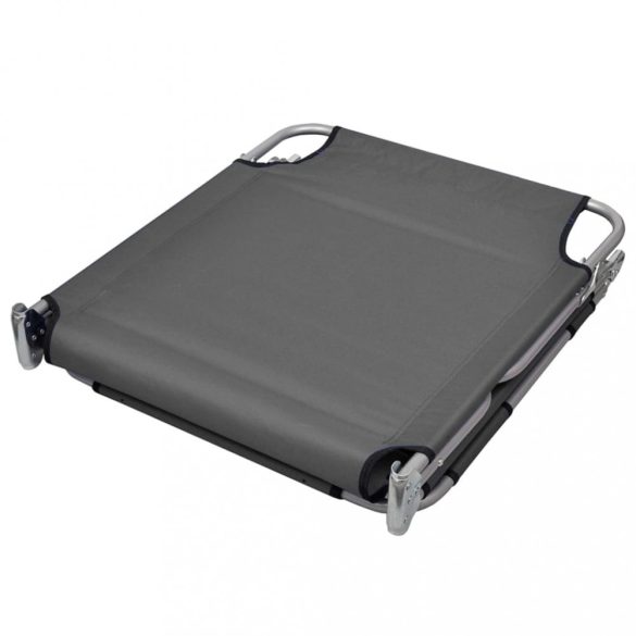 szürke fejpárnás / állítható háttámlás összecsukható napozóágy