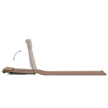 2 db barna összecsukható acél és szövet napozómatrac