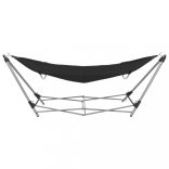 fekete függőágy összecsukható állvánnyal