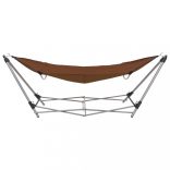 barna függőágy összecsukható állvánnyal