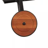 tömör akácfa napozóágy acéllábakkal