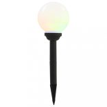 4 db napelemes kültéri LED gömblámpa, 15 cm RGB