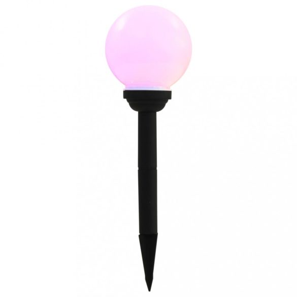 4 db napelemes kültéri LED gömblámpa, 15 cm RGB