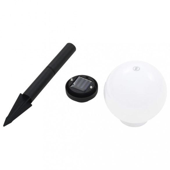 4 db napelemes kültéri LED gömblámpa, 15 cm RGB