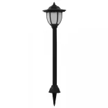 3 db fekete kültéri napelemes LED lámpa