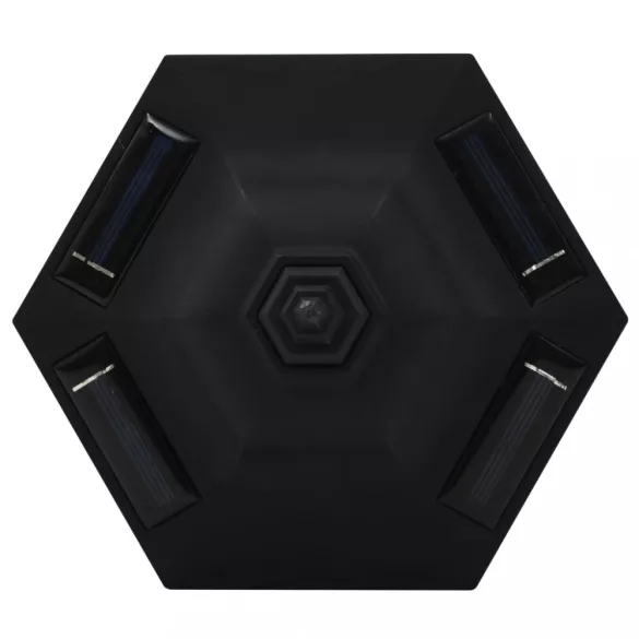 3 db fekete kültéri napelemes LED lámpa