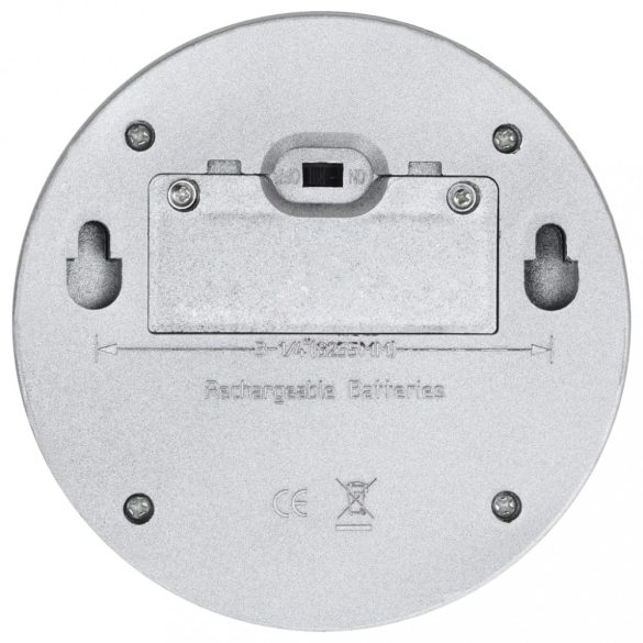 12 db kerek ezüstszínű kültéri napelemes LED falilámpa