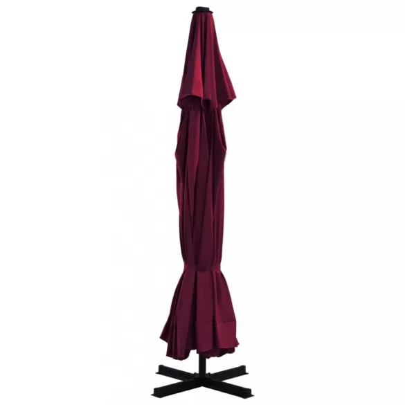 bordó kültéri napernyő alumíniumrúddal 500 cm