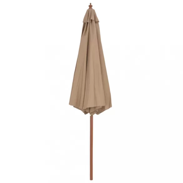 tópszínű kültéri napernyő farúddal 300 cm