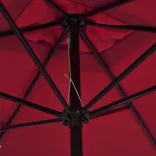 bordó kültéri napernyő fémrúddal 300 x 200 cm