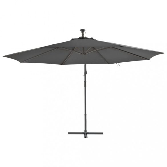 antracitszürke konzolos kerti napernyő alumínium rúddal 350 cm
