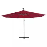 bordó konzolos kerti napernyő alumínium rúddal 350 cm