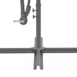 bordó konzolos kerti napernyő alumínium rúddal 350 cm