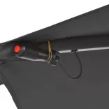 antracit konzolos kerti napernyő LED-del és acélrúddal 300 cm