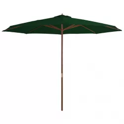 zöld kültéri napernyő farúddal 350 cm