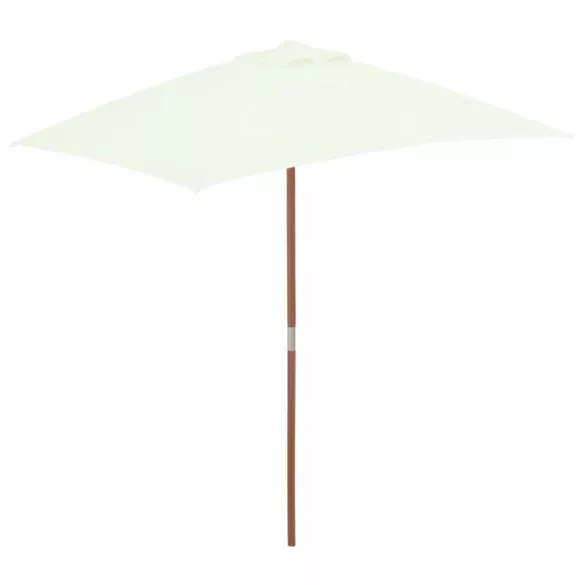 homokszínű kültéri napernyő farúddal 150 x 200 cm