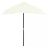 homokszínű kültéri napernyő farúddal 150 x 200 cm