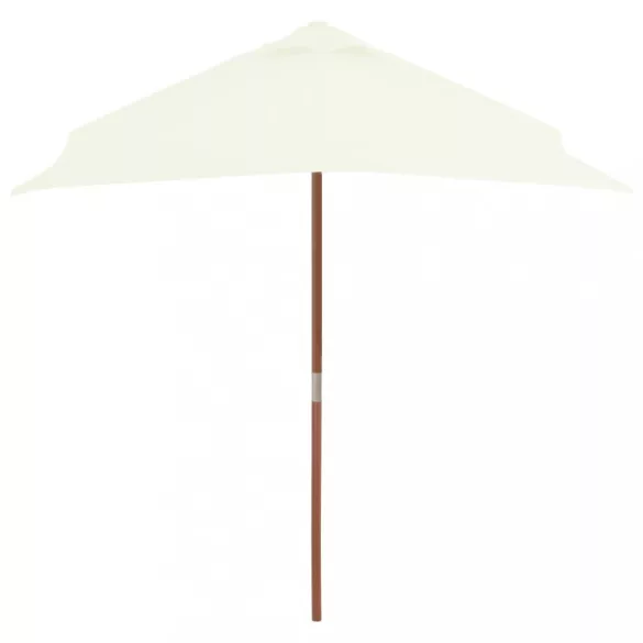 homokszínű kültéri napernyő farúddal 150 x 200 cm