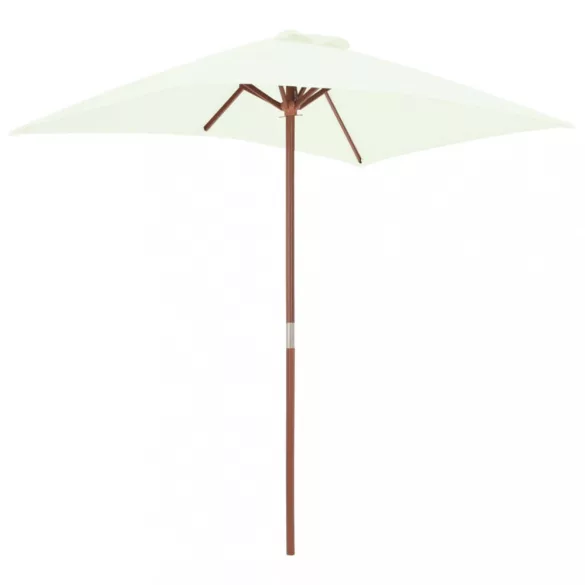 homokszínű kültéri napernyő farúddal 150 x 200 cm