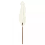 homokszínű kültéri napernyő farúddal 150 x 200 cm