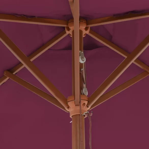 bordó kültéri napernyő farúddal 150 x 200 cm