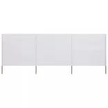 fehér szövet 3-paneles szélellenző 400 x 120 cm