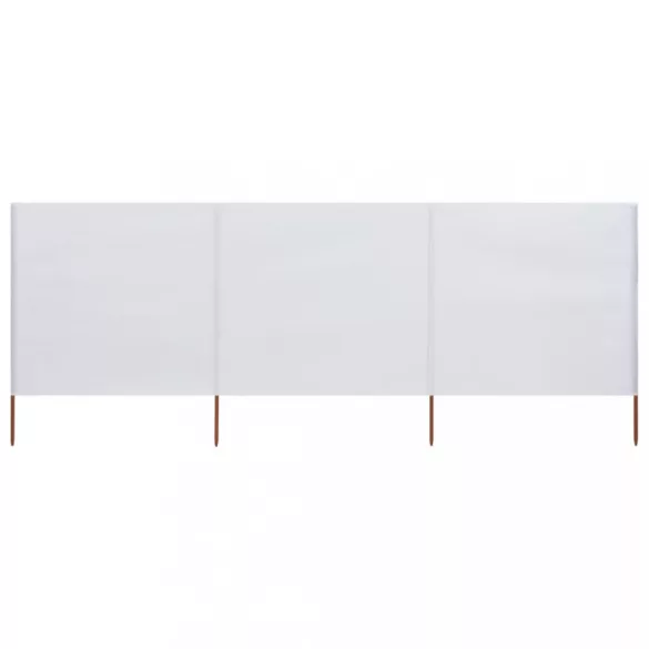 fehér szövet 3-paneles szélellenző 400 x 120 cm