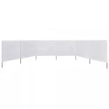 fehér 6-paneles szövet szélellenző 800 x 80 cm