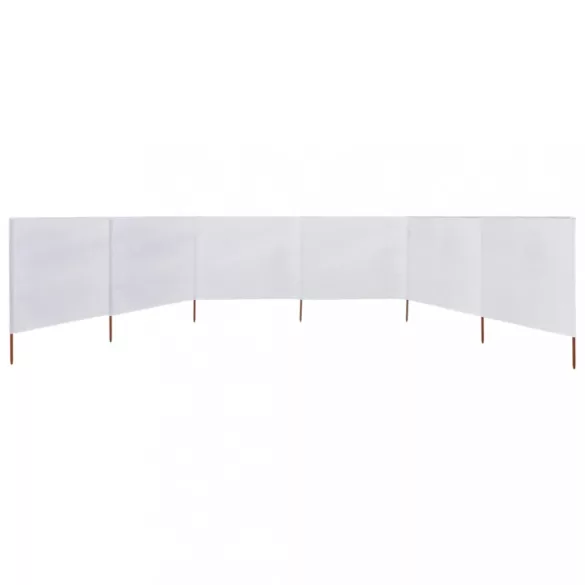 fehér 6-paneles szövet szélellenző 800 x 80 cm