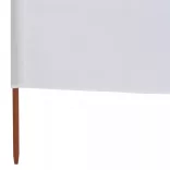 fehér 6-paneles szövet szélellenző 800 x 80 cm