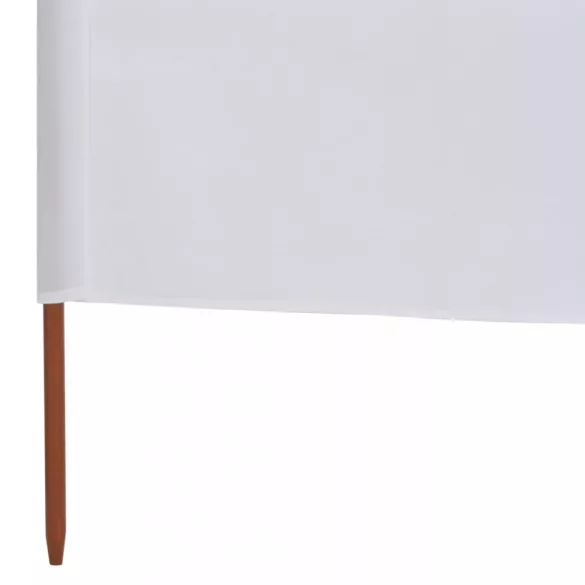 fehér 6-paneles szövet szélellenző 800 x 80 cm