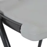 2 db fehér összecsukható HDPE és acél bárszék