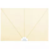 krémszínű összecsukható terasz oldalárnyékoló 400 x 200 cm