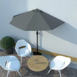   antracit féloldalas erkély napernyő alumíniumrúddal 270x144 cm