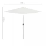 homokszínű féloldalas erkély napernyő alumíniumrúddal 300 x 155