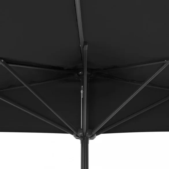 antracit féloldalas erkély napernyő alumíniumrúddal 300x155 cm