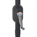 tópszínű féloldalas erkély napernyő alumíniumrúddal 300x155 cm