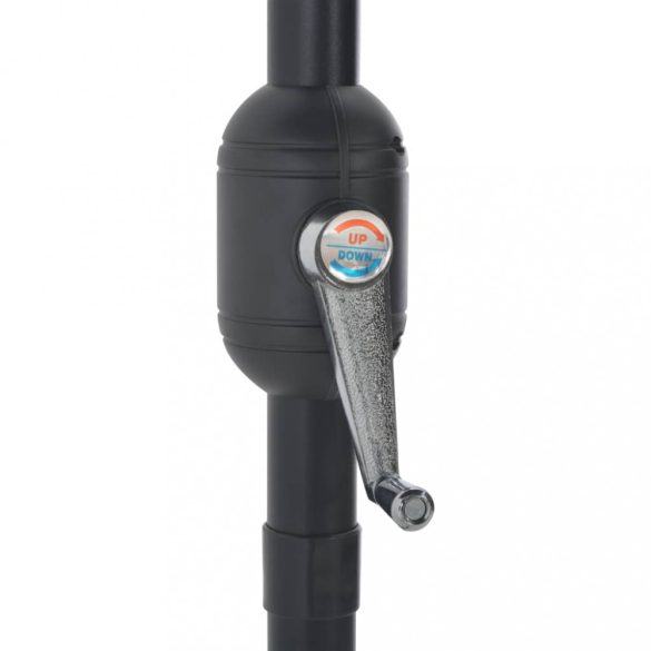 tópszínű féloldalas erkély napernyő alumíniumrúddal 300x155 cm