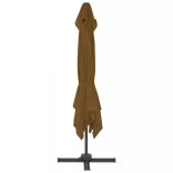 tópszínű konzolos kerti napernyő alumíniumrúddal 300 x 300 cm