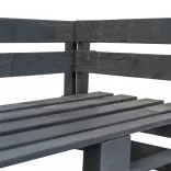 szürke fa kerti raklap sarokpad