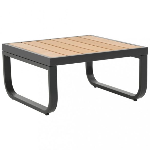 2 részes szürke alumínium és WPC kerti sarokgarnitúra párnákkal