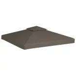 tópszínű kétszintes pavilon tetőponyva 310 g/m², 3 x 3 m