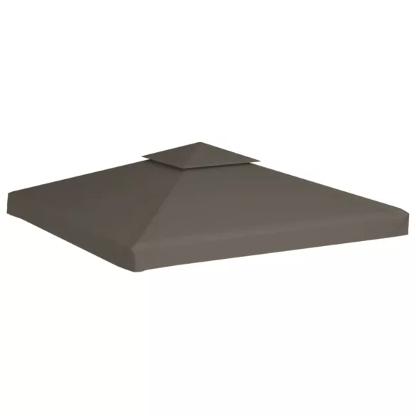 tópszínű kétszintes pavilon tetőponyva 310 g/m², 3 x 3 m