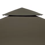 tópszínű kétszintes pavilon tetőponyva 310 g/m², 3 x 3 m