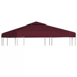 bordó kétszintes pavilon tetőponyva 310 g/m², 3 x 3 m