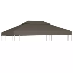   tópszínű kétszintes pavilon tetőponyva 310 g/m² 4 x 3 m