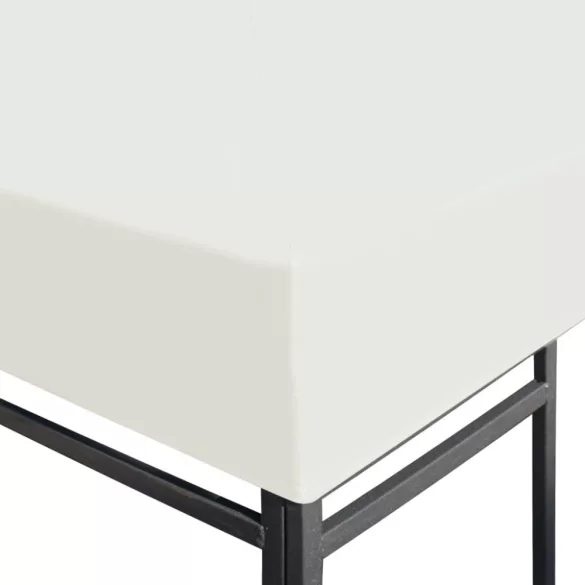 krémfehér pavilon tetőponyva 310 g/m², 3 x 3 m