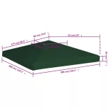 zöld pavilon tetőponyva 310 g/m², 3 x 3 m